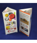 Trīspusējs reklāmas bukletu stends (3 x1/3 A4)