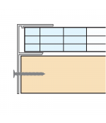 Polikarbonāta nobeiguma profils F (10x6320 mm) alumīnija