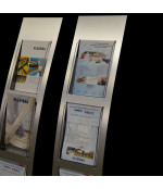 Novietojams alumīnija kompozīta statīvs (3 x A4)