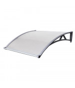 Durvju jumtiņš ar tekni 930x1500 mm  caurspīdīgs, ar pelēkiem turētājiem