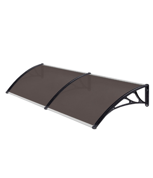 Savienots durvju jumtiņš 960x2000 mm  tonēts, melni turētāji