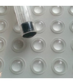 Pašlīpoši silikona paliktņi 7 x 1.8 mm - caurspīdīgi (50 gab)