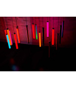 PMMA org.stikla caurule (100x94x2000 mm), fluorescējoša sarkana