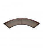 Arkveida durvju jumtiņš ar tekni 1000x1600 mm brūns/pelēks