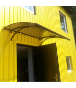 Izliekts durvju  jumtiņš ar tekni (6x1000x1600 mm) brūns/pelēks