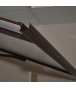 Izliekts durvju  jumtiņš ar tekni 1000x1600 mm brūns/pelēks