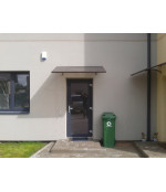 Taisns durvju jumtiņš ar tekni 1000x1600 mm  brūns/pelēks