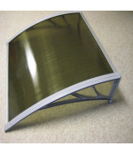 Durvju  jumtiņš 960x1500 mm  tonēts, ar pelēkiem turētājiem