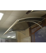 Izliekts durvju  jumtiņš ar tekni (6x1000x1600 mm) brūns/pelēks