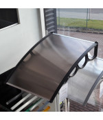 Durvju  jumtiņš 1400x1000 mm  tonēts, melni turētāji