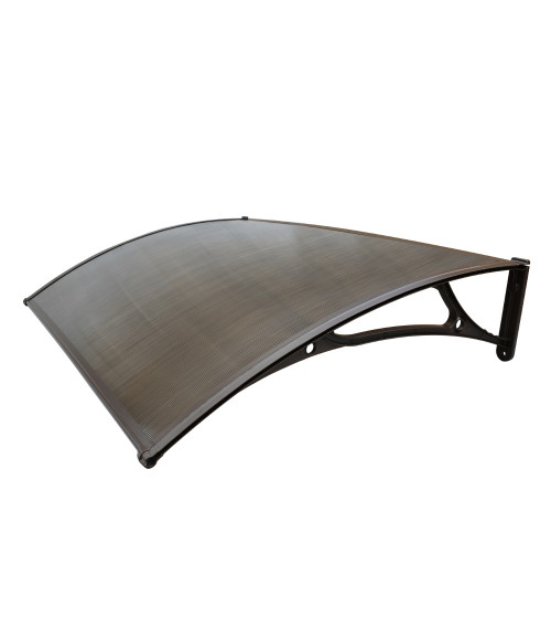 Alumīnija durvju  jumtiņš 960x1500 mm  tonēts, ar brūniem turētājiem