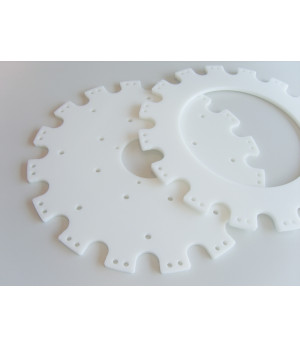 PTFE fluoroplasta bukse (100x80x250 mm) balts