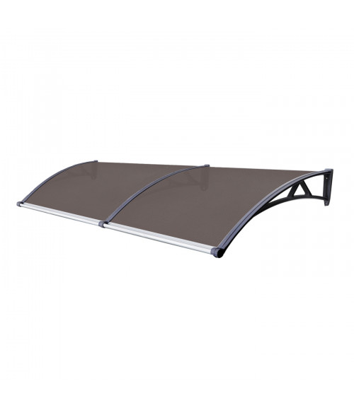 Savienots durvju jumtiņš ar tekni 930x3000 mm  tonēts, melni turētāji