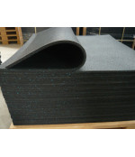 Gumijas flīzes laukumiem (15x1000x1000 mm) segums ar zilām granulām