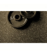 Gumijas flīzes laukumiem (15x1000x1000 mm)  segums ar baltām granulām