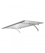 Taisns durvju jumtiņš ar tekni 1000x1600 mm  brūns/pelēks