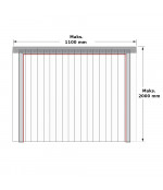PVC slokšņu aizkaru komplekts, vārtu atverei 1100x2000 mm