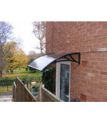 Durvju  jumtiņš 1200x1500 mm  tonēts, melni turētāji