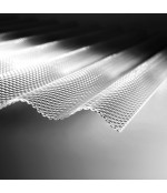 Profilētā polikarbonāta loksne DIAMOND,  caurspīdīga  2.6x1045 mm