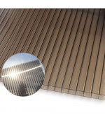 Šūnu polikarbonāts  (10x2100x4000 mm), bronza Plaskolite (1.5)