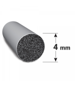 Apaļš profils no mikroporu EPDM gumijas 4 mm (Sto)