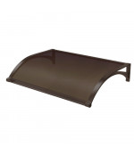 Alumīnija durvju  jumtiņš ar tekni 980x1500 mm ar brūniem turētājiem