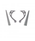 Durvju jumtiņš ar tekni 930x1500 mm  caurspīdīgs, ar pelēkiem turētājiem