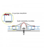 Polikarbonāta savienojumu sistēma H (6-10 mm x 3 m) ar starplikām