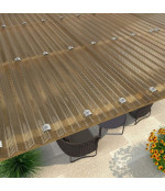 Profilētā polikarbonāta loksne DIAMOND, bronza 2.6x1045 mm