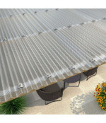 Profilētā polikarbonāta loksne DIAMOND,  caurspīdīga  2.6x1045 mm