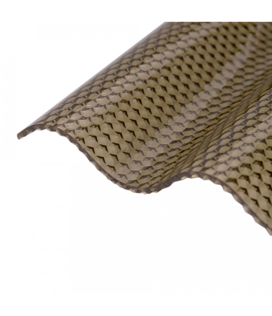 Profilētā polikarbonāta loksne DIAMOND, bronza 2.6x1045 mm GUTTA