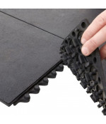 Gumijas paklājiņš savienojams, gumijas flīzes (16x914x914 mm)