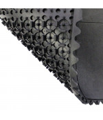 Gumijas paklājiņš savienojams, gumijas flīzes (16x914x914 mm)