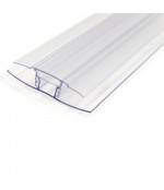 Polikarbonāta savienojuma profils H - 16mmx3 m / 6 m caurspīdīgs (click)