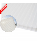 Šūnu polikarbonāts 10mm (10x2100x6000 mm), balts Plaskolite (1.7)