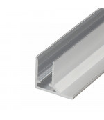 Polikarbonāta nobeiguma profils F (20x6320 mm) alumīnija