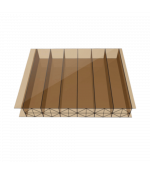 Šūnu polikarbonāts 16mm (16x2100x7000 mm), bronza Plaskolite (2.5)