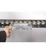 PVC slokšņu aizkari EXTRUFLEX, līdzeni (300mm x 3mm)