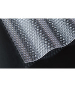Profilētā polikarbonāta loksne DIAMOND, pelēka 2.8x1045 mm