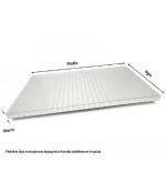 Šūnu polikarbonāts 10mm (10x2100x6000 mm), caurspīdīgs Plaskolite (1.5)