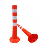 Lokans brīdinājuma stabiņš, oranžs 755 mm