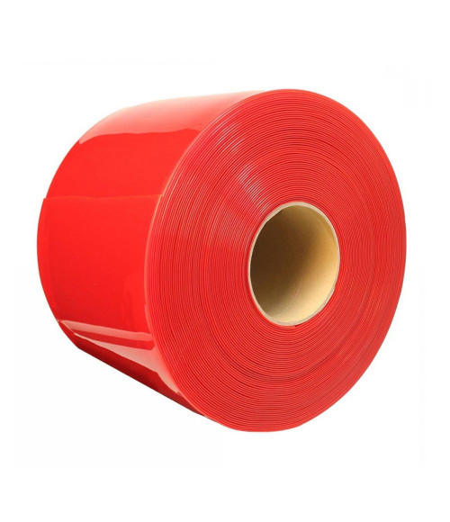 PVC slokšņu aizkari, līdzeni (200mm x 2mm x 50m) sarkana