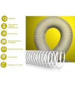 Poliuretāna šļūtene ar integrētu PVC spirāli EspiroPU (180 mm), birstošiem produktiem