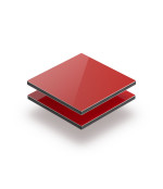 Alumīnija kompozīta plāksne 3x1250x4050 mm, sarkana