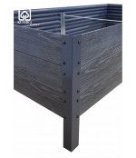 Paaugstinātā dārza dobe KLASIKA Woodlook (1500x750x300 mm), pelēka