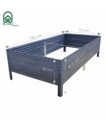 Paaugstinātā dārza dobe KLASIKA Woodlook (1500x750x300 mm), pelēka