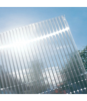 Šūnu polikarbonāts (4x2100x6000 mm), caurspīdīgs UltraPlast Light (0.5)