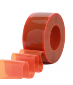 PVC slokšņu aizkari, līdzeni (300mm x 3mm) sarkanā