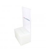 Ziedojumu kastīte ar A4 informācijas stendu