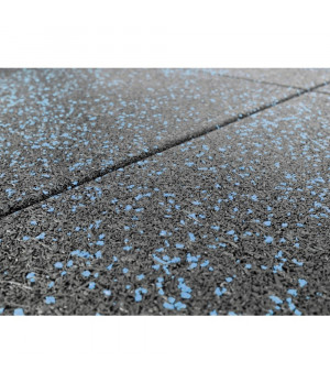 Gumijas segums laukumiem (30x1000x1000 mm) - ar zilām granulām